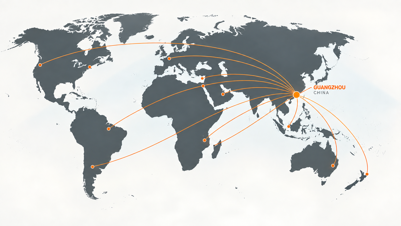 Global connections illustration, not shipping routes or office locations